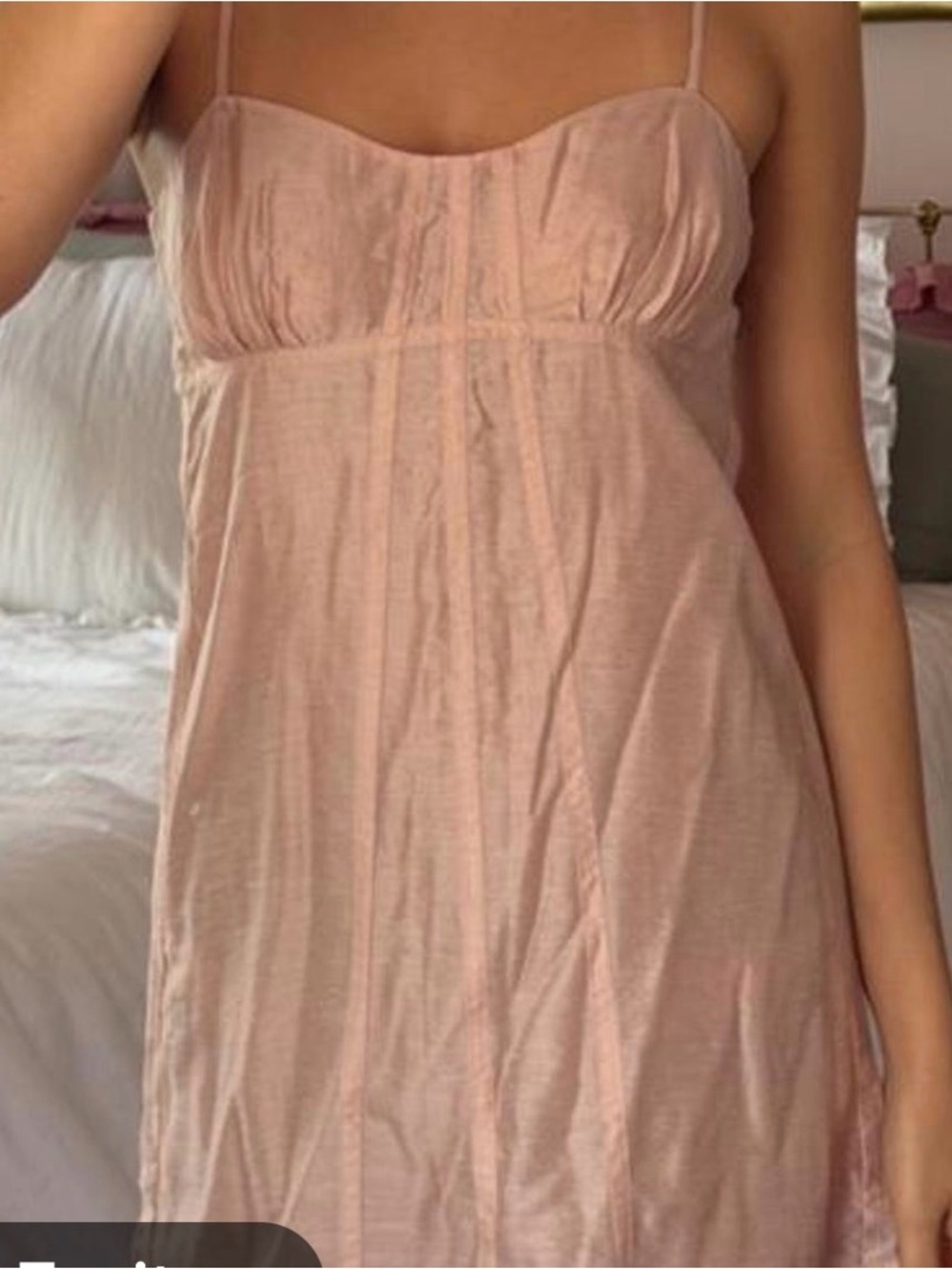 H&M Blush Pink Satin Slip Dress